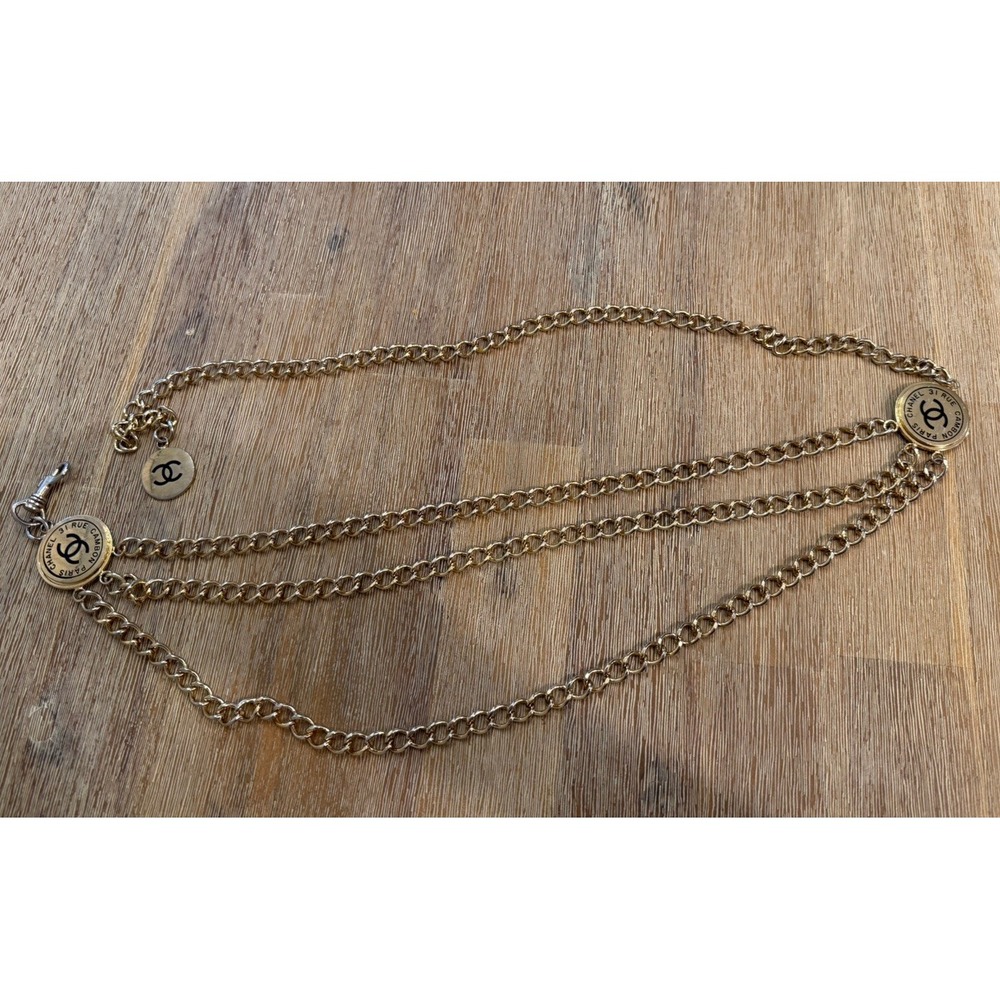 Chanel 31 rue cambon Paris iconic vintage chain gold belt 1954‎